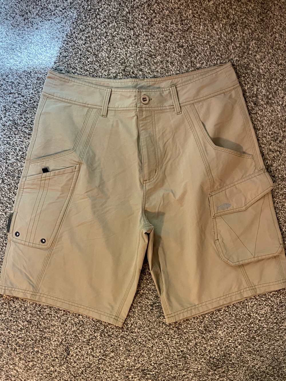 AFTCO Men's Tan Cargo Fishing Shorts 34